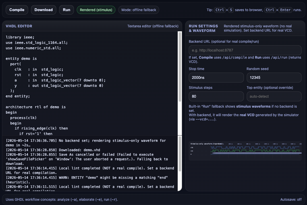 VHDL Emulator